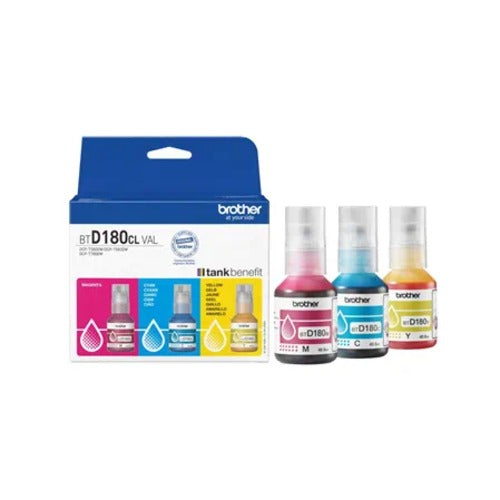 Brother *NEW* BTD180 COLOUR VALUE PACK 1X CYAN, 1X MAGENTA, 1X YELLOW - for DCP-T580DW - Image 2