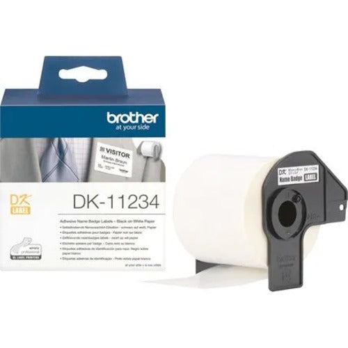 Brother DK-11234 - WHITE 60MM  x 86.10MM  x 260 NAME BADGE LABELS - Image 2