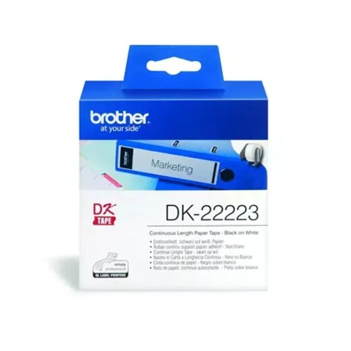 Brother DK-22223 - WHITE CONTINUOUS PAPER ROLL 50MM X 30.48M - Image 1