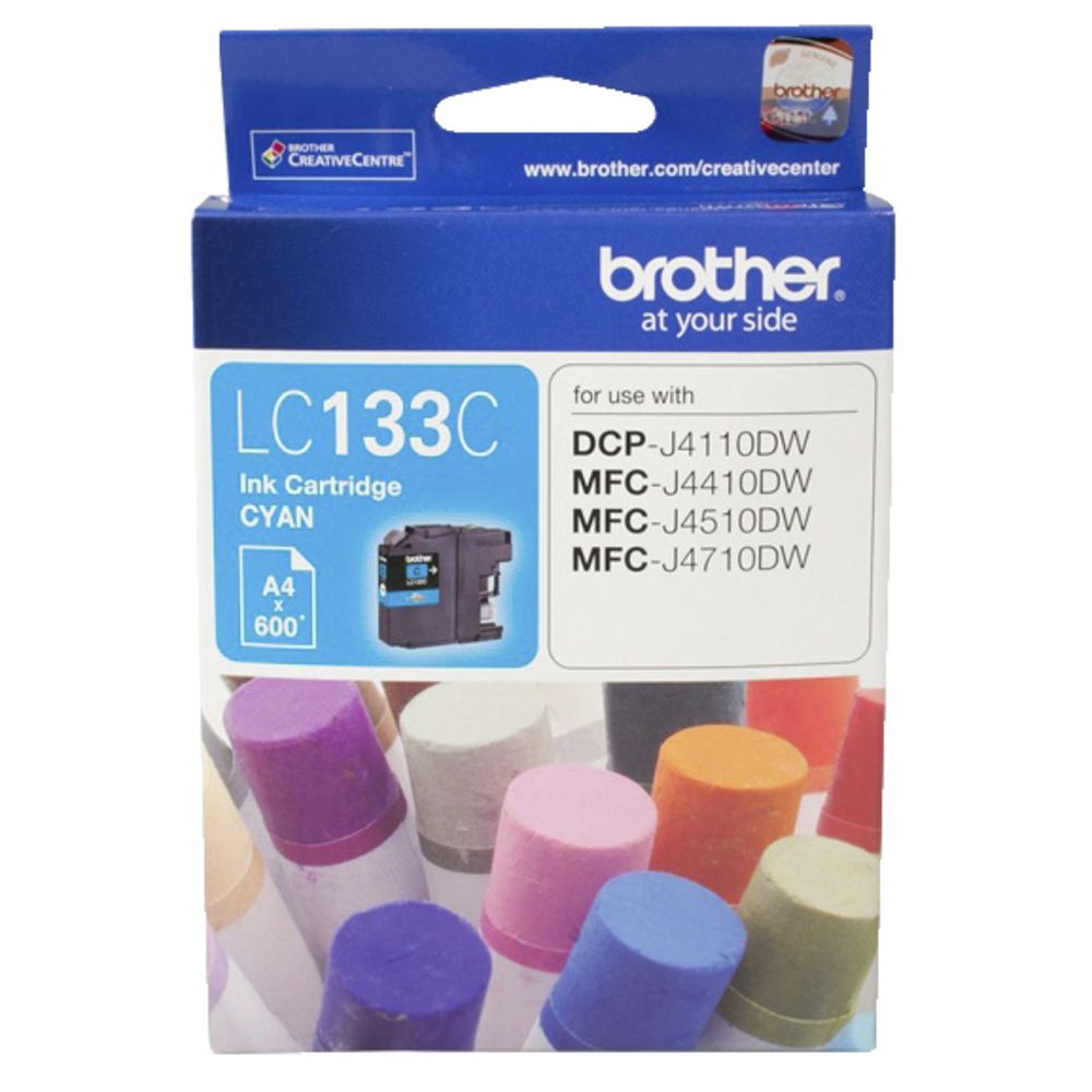 Brother LC-133C Cyan Ink-600p-MFC-J6520DW/J6720DW/J6920DW and DCP-J4110DW/MFC-J4410DW/J4510DW etc. - Image 1