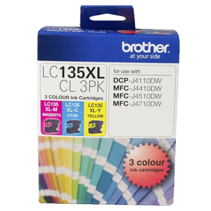 Brother LC-135XL Colour Value Pack 1XCyan 1X Magenta 1X Yellow - Image 1