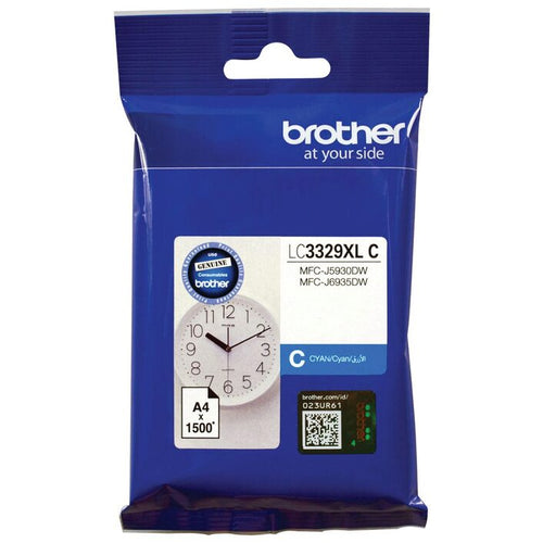 Brother LC3329XLC  CYAN INK CARTRIDGE TO SUIT MFC-J5930DW/J6935DW - UP TO 1500 PAGES - Image 1