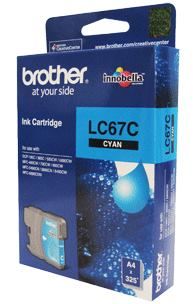 Brother LC-67C Cyan Ink Cartridge- to suit DCP-385C/395CN/585CW/6690CW/J715W, MFC-490CW/5490CN/5890CN/6490CW/6890CDW/790CW/795CW/990CW- up to 325 page - Image 5