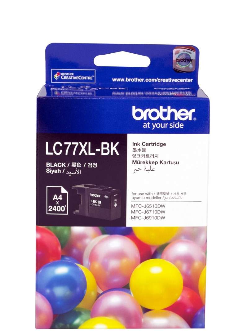Brother LC-77XLBK Black Super High Yield Ink Cartridge- MFC-J6510DW/J6710DW/J6910DW/J5910DW - up to 2400 pages - Image 2