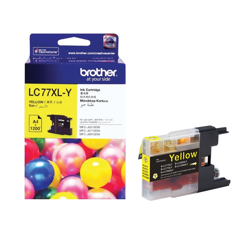 Brother LC-77XLY Yellow Super High Yield Ink Cartridge- MFC-J6510DW/J6710DW/J6910DW/J5910DW - up to 1200 pages - Image 4