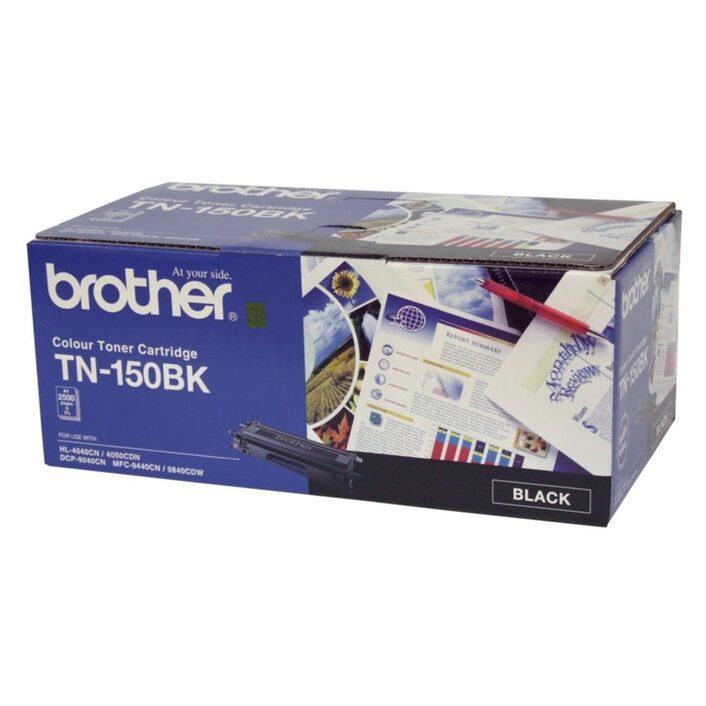 Brother TN-150BK COLOUR LASER TONER-STANDARD BLACK TONER CARTRIDGE TO SUIT HL-4040CN/4050CDN, DCP-9040CN/9042CDN, MFC-9440CN/9450CDN/9840CDW-2500 pp. - Image 1