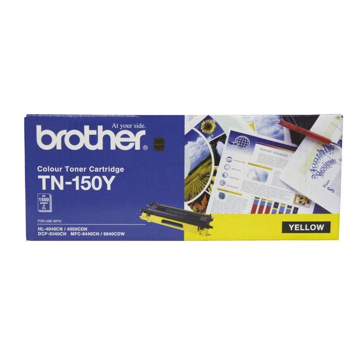 Brother TN-150Y COLOUR LASER TONER-STANDARD YELLOW TONER CARTRIDGE TO SUIT HL-4040CN/4050CDN, DCP-9040CN/9042CDN, MFC-9440CN/9450CDN/9840CDW-1500 PG - Image 1