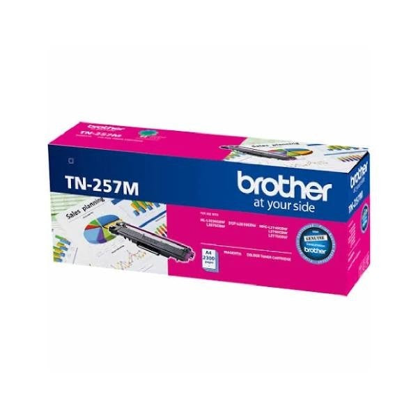 Brother TN-257M Magenta High Yield Toner Cartridge to Suit -  HL-3230CDW/3270CDW/DCP-L3015CDW/MFC-L3745CDW/L3750CDW/L3770CDW (2,300 Pages) - Image 2