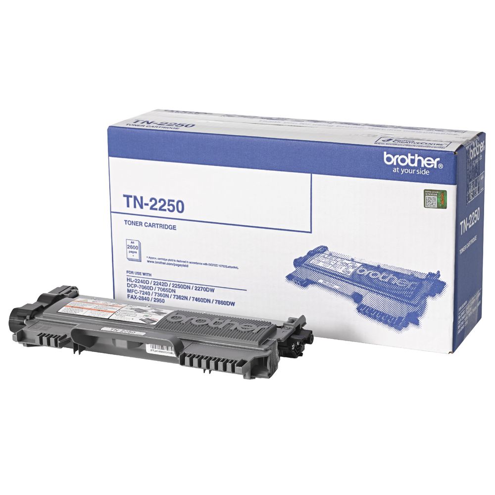 Brother TN-2250 Mono Laser- High Yield, HL-2240D/2242D/2250DN/2270DW, DCP-7060D/7065DN, MFC-7360N/7362N/7460DN/7860DW/7240,  FAX-2950/2840 - 2600 p - Image 2