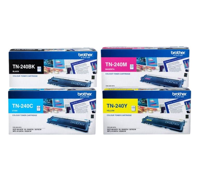 Brother TN-240 - COLOUR LASER TONER - 4 COLOUR PACK OF TN-240 LASER TONER, CONTAINS BLACK, CYAN, MAGENTA AND YELLOW - Image 3