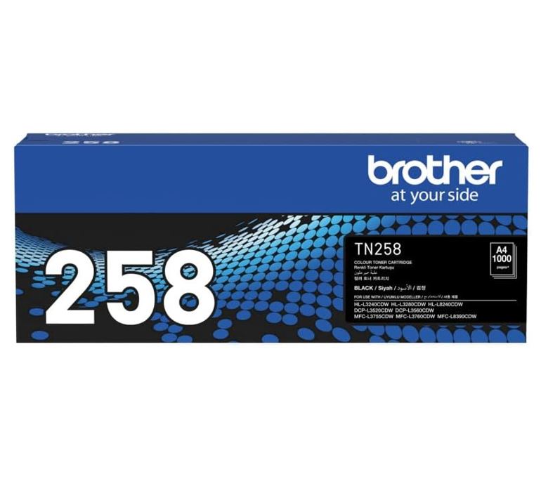Brother TN-258BK BLACK TONER CARTRIDGE TO SUIT MFC-L8390CDW/MFC-L3760CDW/MFC-L3755CDW/DCP-L3560CDW/DCP-L3520CDW/HL-L8240CDW/HL-L3280CDW/HL-L3240CDW - - Image 2