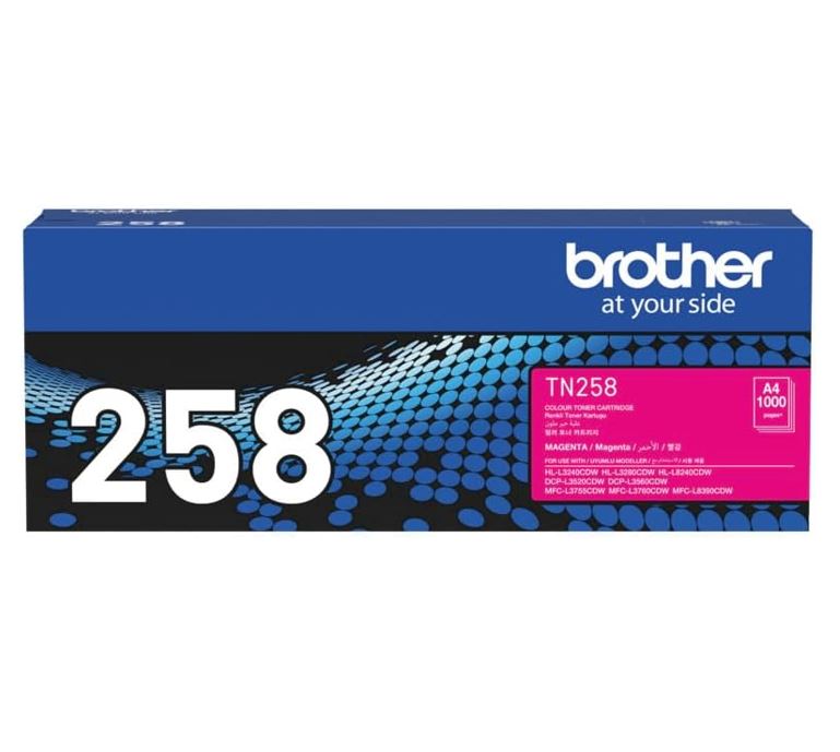 Brother TN-258M **NEW** MAGENTA TONER CARTRIDGE TO SUIT MFC-L8390CDW/MFC-L3760CDW/MFC-L3755CDW/DCP-L3560CDW/DCP-L3520CDW/HL-L8240CDW/HL-L3280CDW/HL-L3 - Image 2