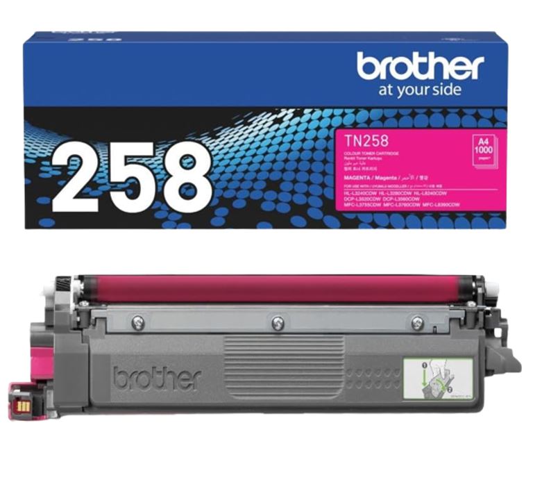 Brother TN-258M **NEW** MAGENTA TONER CARTRIDGE TO SUIT MFC-L8390CDW/MFC-L3760CDW/MFC-L3755CDW/DCP-L3560CDW/DCP-L3520CDW/HL-L8240CDW/HL-L3280CDW/HL-L3 - Image 3
