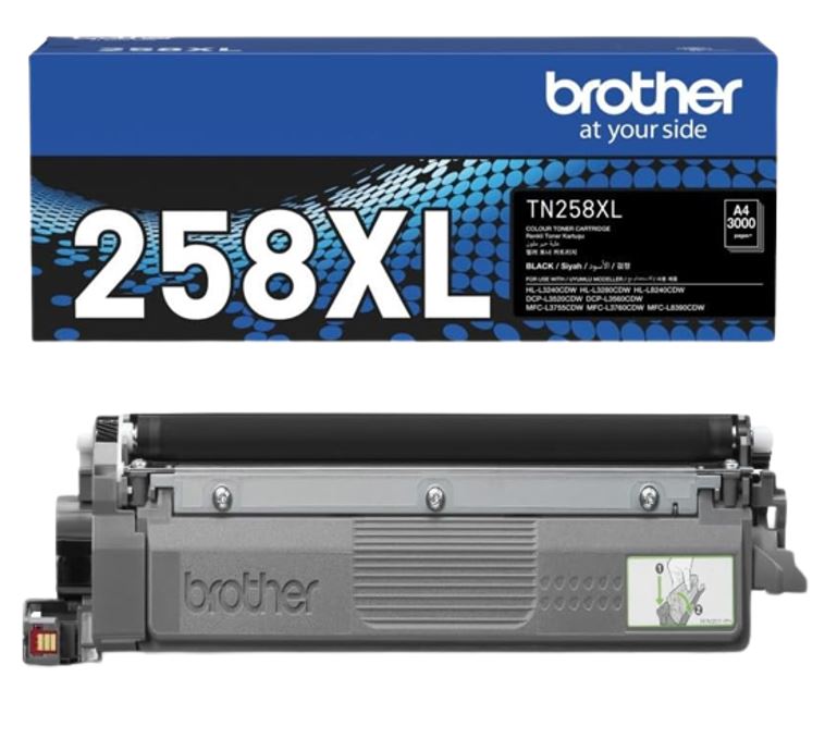 Brother TN-258XLBK **NEW** BLACK HIGH YIELD TONER CARTRIDGE TO SUIT MFC-L8390CDW/MFC-L3760CDW/MFC-L3755CDW/DCP-L3560CDW/DCP-L3520CDW/HL-L8240CDW/HL-L3 - Image 3