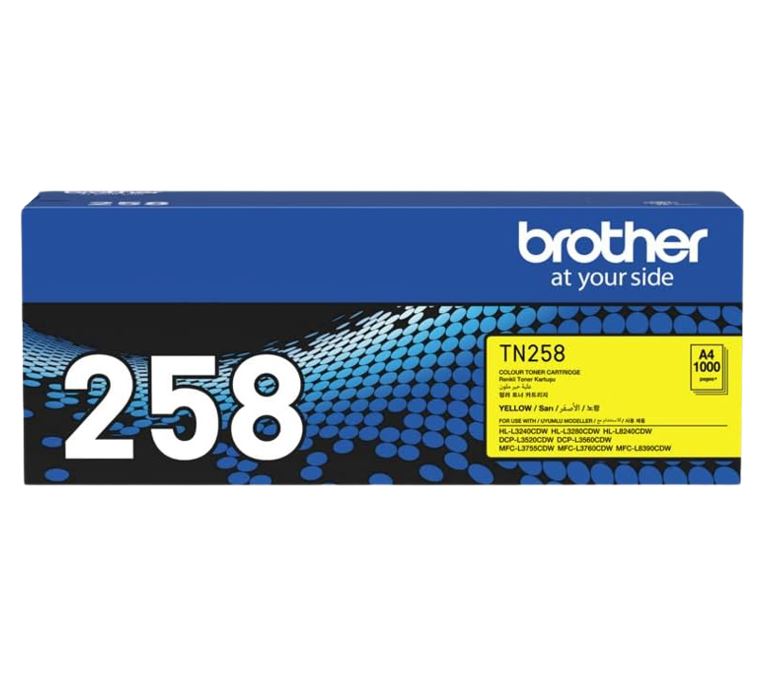 Brother TN-258Y **NEW** YELLOW TONER CARTRIDGE TO SUIT MFC-L8390CDW/MFC-L3760CDW/MFC-L3755CDW/DCP-L3560CDW/DCP-L3520CDW/HL-L8240CDW/HL-L3280CDW/HL-L32 - Image 2