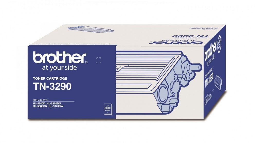 Brother TN-3290 Mono Laser Toner - High Yield - HL-5340D/5350DN/5370DW/5380DN, MFC-8370DN/8890DW/8880DN- up to 8000 pages - Image 1