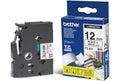 Brother 12mm Black on White TZE Tape - Image 1