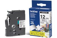Brother 12mm Black on White TZE Tape - Image 2