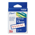 Brother TZE-132 12MM RED ON CLEAR TZE TAPE - Image 1