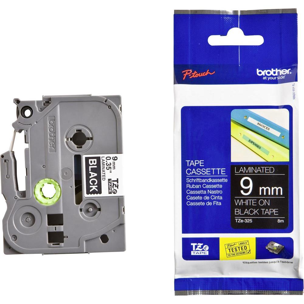 Brother 9mm White on Black TZE Tape - Image 1