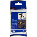 Brother 12mm X 4mm Gold on Navy Blue Ribbon - Image 1