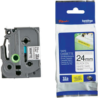 Brother 24MM Black White Tape Strong Adhesive TZE Tape - Image 2