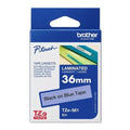Brother TZE-561 - 36MM BLACK ON BLUE TZ TAPE - Image 1