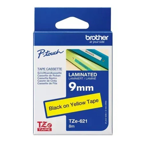 Brother TZE-FX621 - 9MM BLACK ON YELLOW FLEXIBLE TZ TAPE - Image 1
