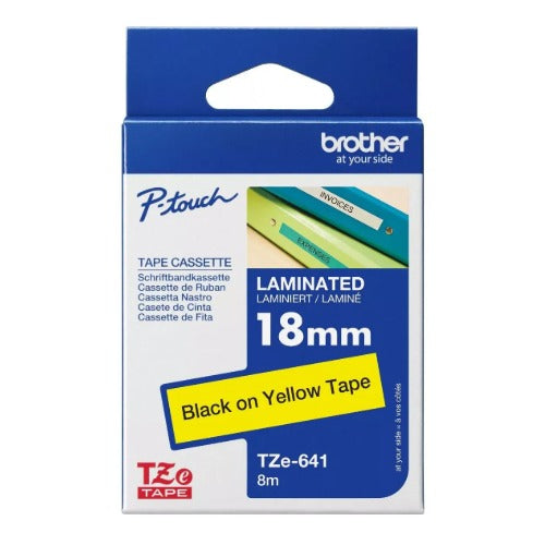 Brother TZE-FX641 - 18MM BLACK ON YELLOW FLEXIBLE TZ TAPE - Image 3