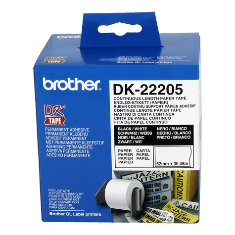 Brother White Continuous Paper Roll 62mmX30.48m - Image 2