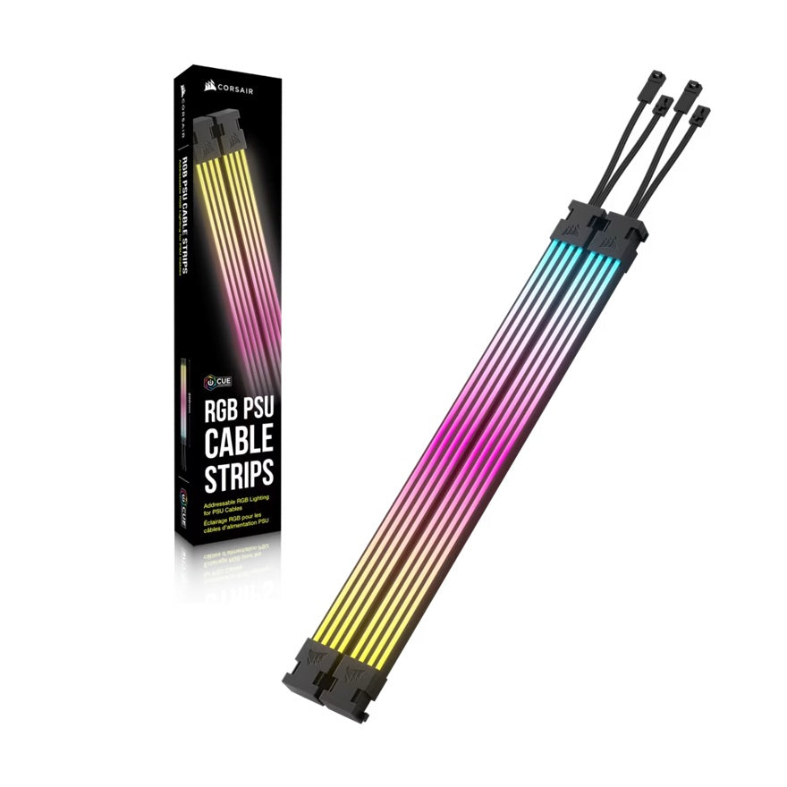 Corsair ARGB PSU Cable Strips: 2x230mm, 100 ARGB LEDs/strip, 5V ARGB/iCUE - Image 5