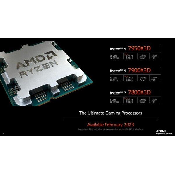 AMD Ryzen 7 7800X 3D, 8 Cores/16 Threads without cooler (AM5) (Ryzen7000) (AMDCPU)