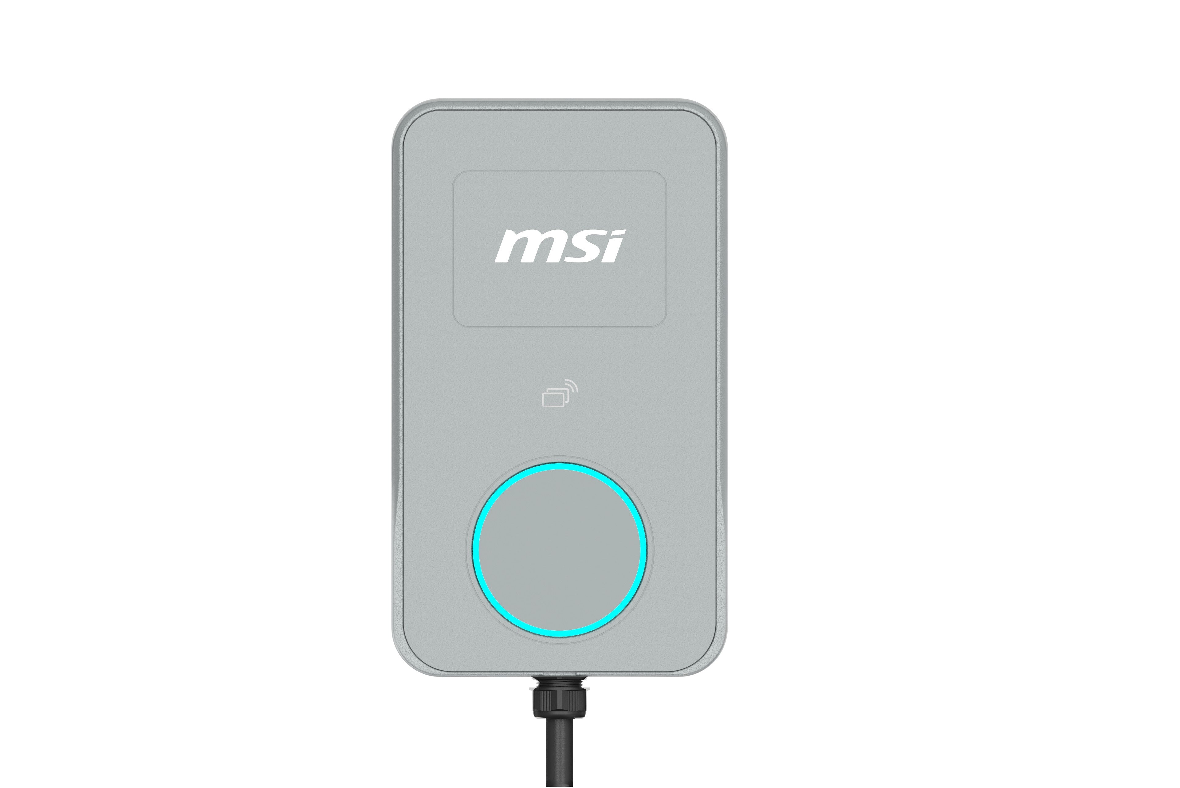 MSI Eco Life Home 22kW (Gray), 22kW 3-phase 380–415V 32A; 7/11kW 1-phase; OCPP2.0.1; IP65/IK08; 5in display; WiFi; app; RFID opt - Image 1