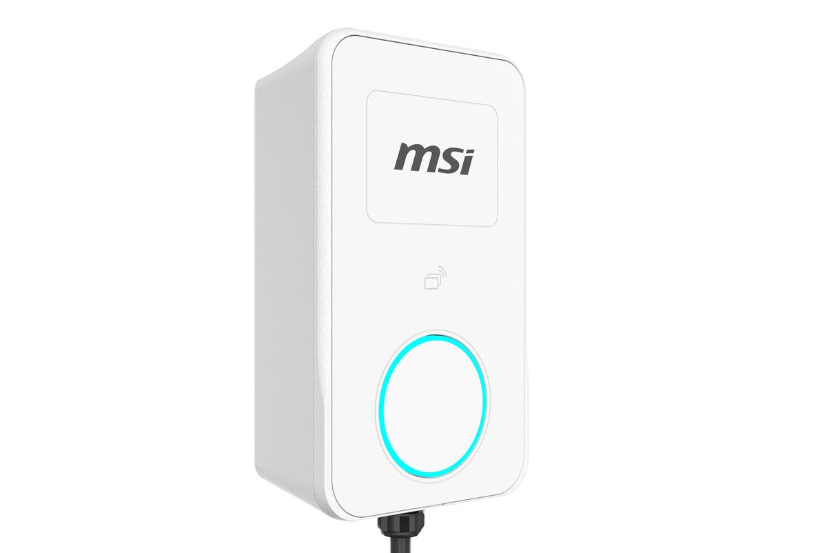 MSI Eco Life Max(OCPP) 22kW-White, 3-phase 380-415V, 32A, WiFi, OCPP2.0.1, IP65, LED circle, solar ready, app, RFID opt, LAN opt, tethered/socket, 2yr - Image 3