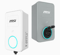 MSI Eco Premium Max(OCPP) 22kW-White, 3-phase 380-415V, 32A, WiFi, OCPP2.0.1, 5in screen, LED circle, app, RFID opt, 4G opt, LAN opt, IP65, 2yr wty - Image 2