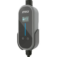 MSI Portable EV Charger Grey Ezgo 10A+15A+Home kit, Single Phase, 230V, 1PH, 2.3KW & 3.4KW, 5M Type 2 Charging gun, 1.8'LCD,  IP66, 1.5T, Bluetooth - Image 3