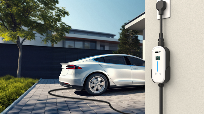 MSI Portable EV Charger White Ezgo 10A+15A+Home kit, Single Phase, 230V, 1PH, 2.3KW & 3.4KW, 5M Type 2 Charging gun, 1.8'LCD,  IP66, 1.5T, Bluetooth - Image 4