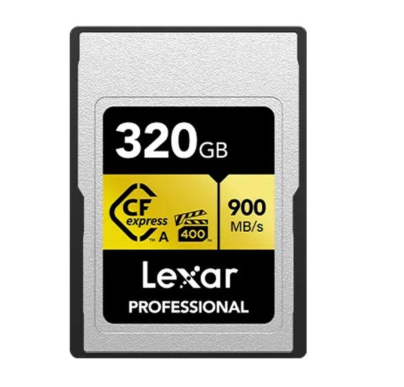 Lexar Professional  CFexpress ™Type  A  card Gold series 320GB -- CFexpress Type A Professional  Gold Series, up to  900MB/s read, 800MB/s write - Image 1