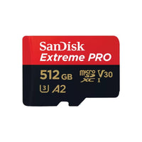 SanDisk Extreme® PRO microSDXC™ UHS-I CARD 512GB  Write speeds of up to 140MB/S  Great for capturing 4K UHD video  Lifetime Limited Warranty - Image 1