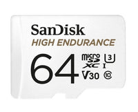 SanDisk High Endurance 64GB microSD 100MB/s 40MB/s 5K hrs 4K UHD C10 U3 V30 -40°C to 85°C Heat Freeze Shock Temperature Water X-ray Proof SD Adapter - Image 2