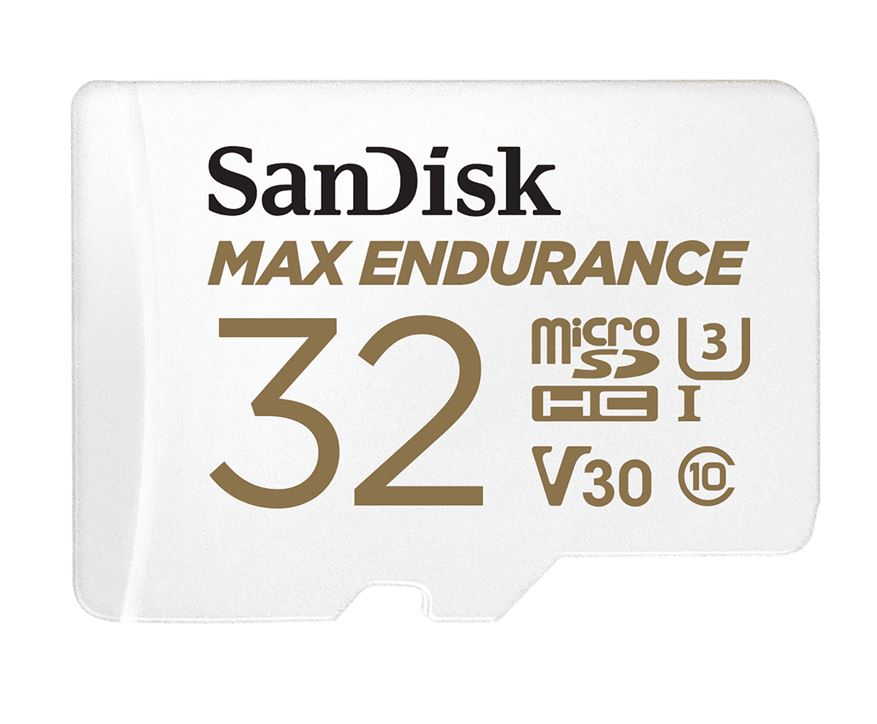 SanDisk Max Endurance 32GB microSD 100MB/s 40MB/s 20K hrs 4K UHD C10 U3 V30 -40°C to 85°C Heat Freeze Shock Temperature Water X-ray Proof SD Adapter - Image 2
