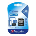 Verbatim Micro SDXC 128GB (Class 10 UHS-I) w Adaptor - 600x,  90 MB/Second, High Capacity and fast transfer. Mobile, Camera, Backup. Water Resistant - Image 1