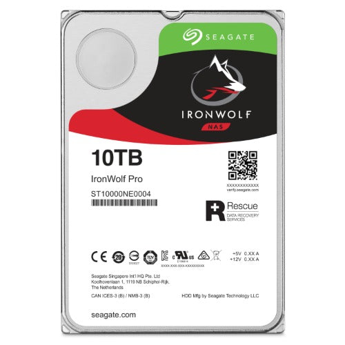Seagate 10TB 3.5" IronWolf Pro NAS  SATA Hard Drive (ST10000NT001) -5-year limited warranty -6Gb/s Connector - CMR Recording Technology - Image 2