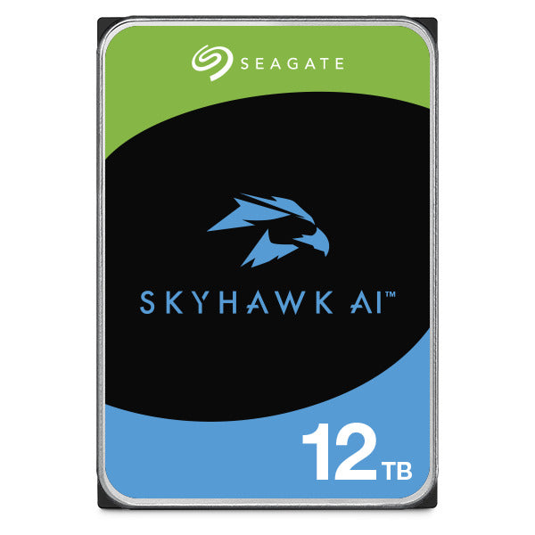 Seagate 12TB 3.5" SkyHawk AI Surveillance SATA HDD 256MB Cache, 7200RPM, 24x7 workload, DVR and NVR Systems - Image 2