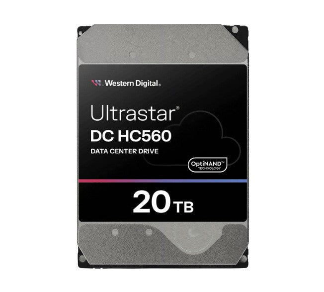 Western Digital WD Ultrastar DC HC560 20TB 3.5" SATA 7200 RPM  Cache 512MB 5-year limited warranty WUH722020BLE6L4 0F38785 (Base SE) - Image 1