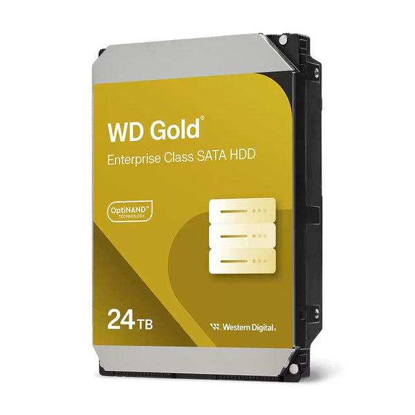 Western Digital Gold Enterprise Class SATA HDD - 24TB, 3.5", SATA 6Gb/s, 7200 RPM, CMR, up to 291MB/s, 512MB cache, 5Years warranty