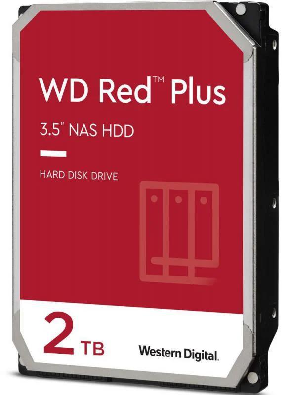 Western Digital 2TB WD Red Plus NAS Hard Drive 3.5-Inch -Transfer Rate up to 215MB/s -5640 RPM -Cache Size 512MB -3-Year Limited Warranty WD20EFPX - Image 1