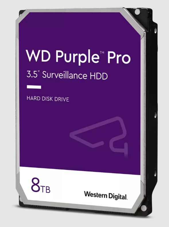 Western Digital WD Purple Pro 8TB 3.5" Surveillance HDD 7200RPM 256MB SATA3 245MB/s 550TBW 24x7 64 Cameras AV NVR DVR 2.5mil MTBF - Image 2