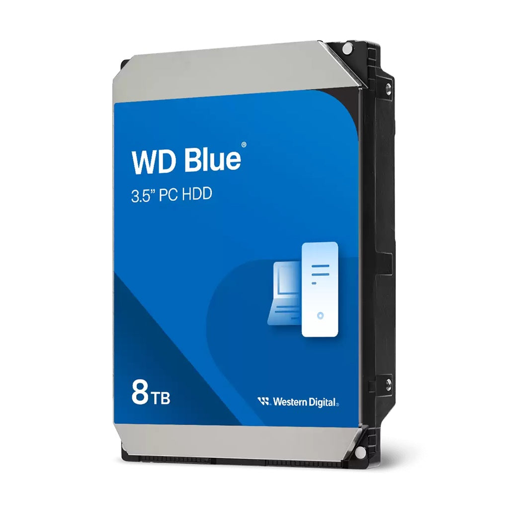 Western Digital Blue PC Desktop 8TB 3.5"  Hard Drive SATA 6Gb/s 5640RPM 256MB Cache CMR 2-Year Limited Warranty - Image 1
