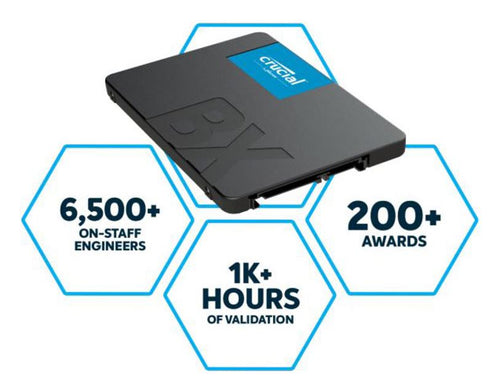 Crucial BX500 4TB 2.5" SATA3 6Gb/s SSD - 3D NAND 540/500MB/s 7mm 1.5 mil MTBF 3yr wty Acronis True Image Solid State Drive - Image 1